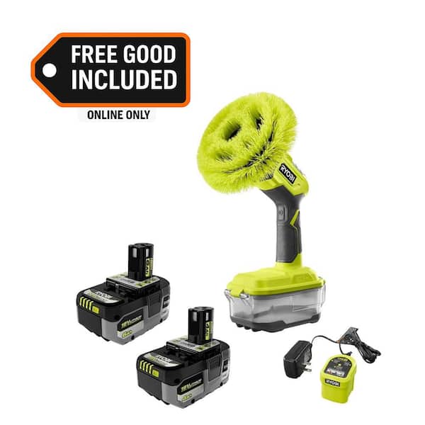 ONE+ 18V Lithium-Ion HIGH PERFORMANCE Kit w/ 4 Ah Battery, 6 Ah Battery, Charger & FREE ONE+ 18V Cordless Power Scrubber