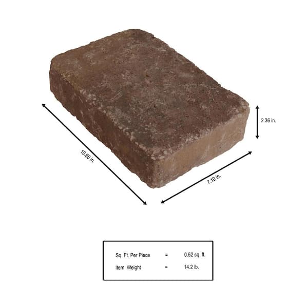 Marseilles 10.5 in. x 7 in. x 2.25 in. Carriage House Beige/Charcoal Concrete Paver (180 Pieces / 87.5 sq. ft. / Pallet)