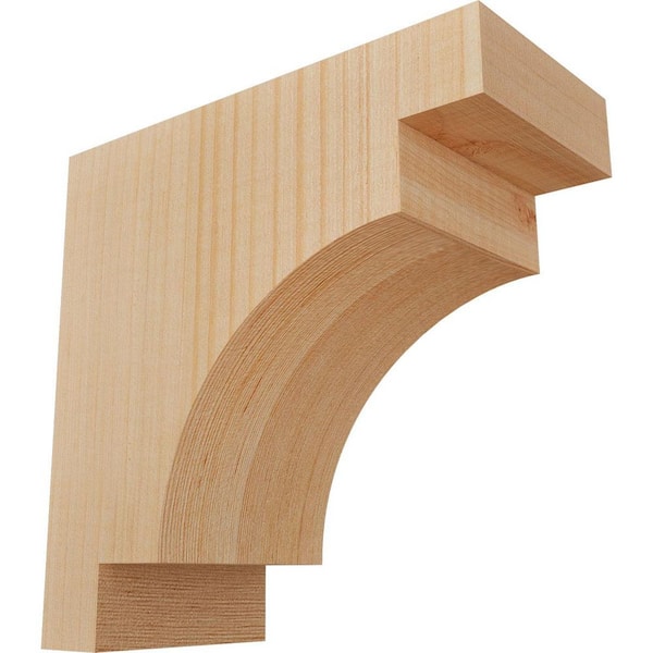Ekena Millwork 3-1/2 in. x 8 in. x 8 in. Douglas Fir Mediterranean Smooth Corbel