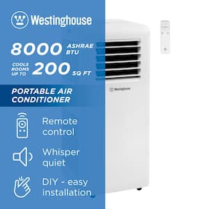BLACK+DECKER BPT05WTBA Portable Air Conditioner, 5,000 BTU SACC/CEC (8,500 BTU ASHRAE), White