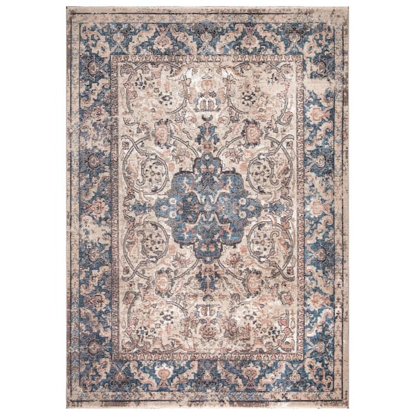 Concord Global Trading Pandora Collection Verona Ivory 7 ft. x 9 ft. Traditional Area Rug