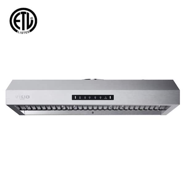 36 in. 560 CFM Ducted Under Cabinet Range Hood in Stainless Steel with 3-Way Venting Removable LED and Gesture Control