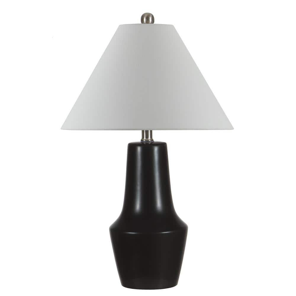 Safavieh Cerlia 26 in. Black Table Lamp with White Shade TBL4369A - The  Home Depot