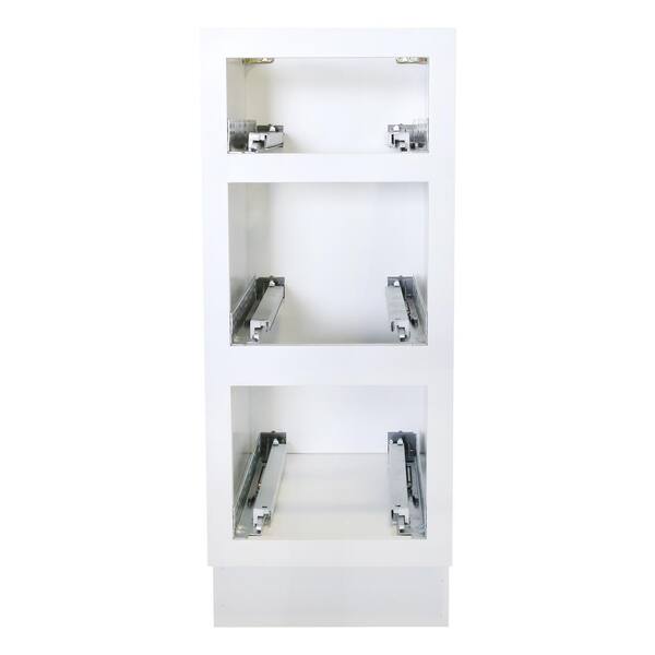 Plywell Ready to Assemble 36x34.5x24 in. Shaker Base with 1 Standard Drawer with 2 Deep Drawers in White