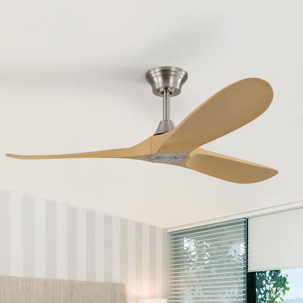 60 in. Indoor/Outdoor Smart Nickel Ceiling Fan without Light for Bedroom or Living Room