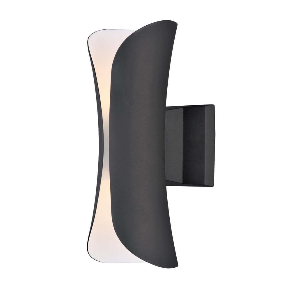 Scroll 2-Light Architectural Bronze Integrated LED Outdoor Wall Lantern Sconce price history on PriceWatchPro
