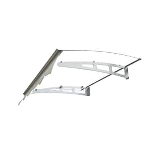 3.92 ft. Aluminum Frame Door/Window Awning with Clear Polycarbonate Roof