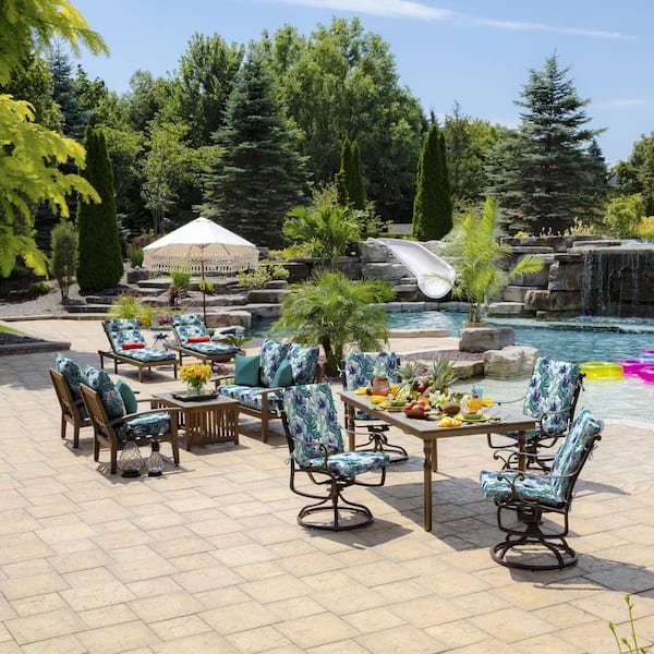 11' patio umbrella costco SunVilla 11' Round Cabana Stripe Aluminum Market Umbrella
