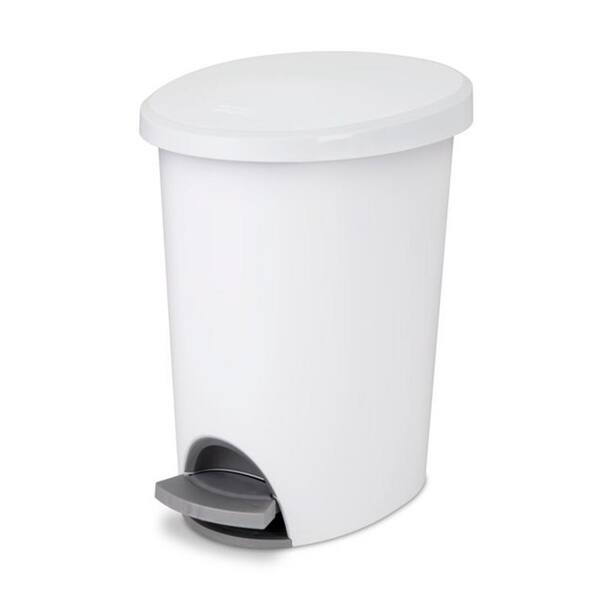 Sterilite 11 Gal. Slim Handsfree Portable Wastebasket Trash Can