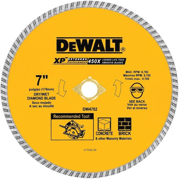 DEWALT 7 in. Concrete and Brick Diamond Circular Saw Blade