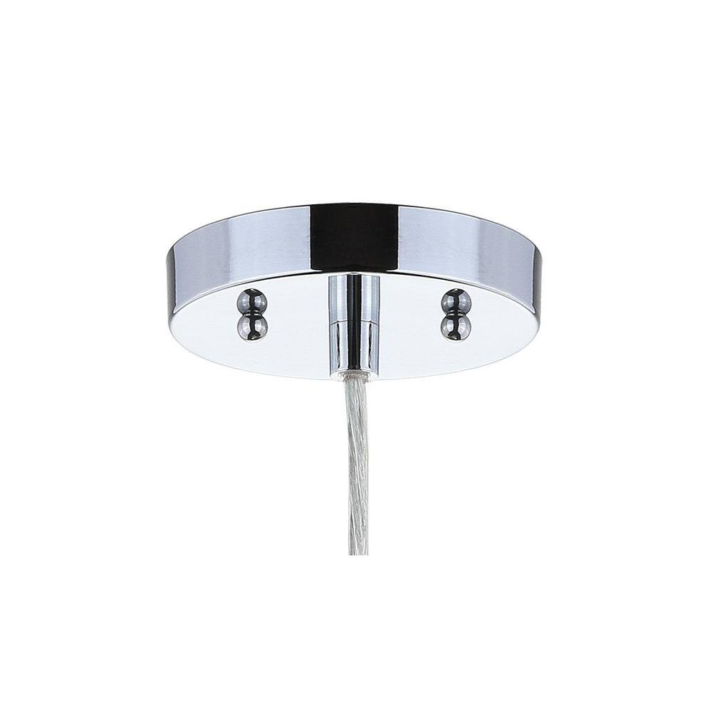 Cayla 7" White Glass LED Drum Pendant Chandelier