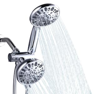 7-Spray 1.75 GPM 4.5 in. Wall Mount Handheld Shower Head in Chrome