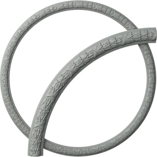 Ekena Millwork 4 .17 ft. Unfinished Dublin Leaves Ceiling Ring Kit