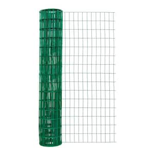 60 in. H x 50 ft. L 2 in. x 4 in. Green Vinyl Coated Fence