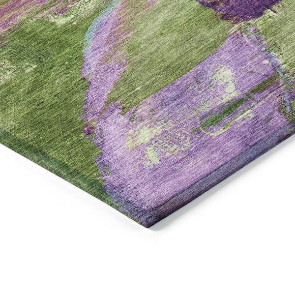 Chantille Machine Washable Indoor/Outdoor Abstract ACN2040 Purple 8 ft. x 10 ft. Area Rug