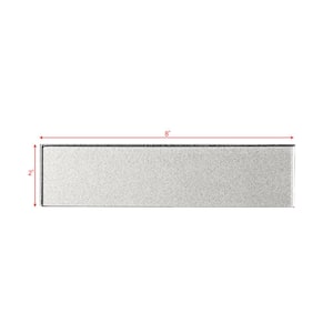 Transitional Design Style Silver Straight Edge Subway 2 in. x 8 in. Glass Backsplash Tile (1 sq. ft./Case)