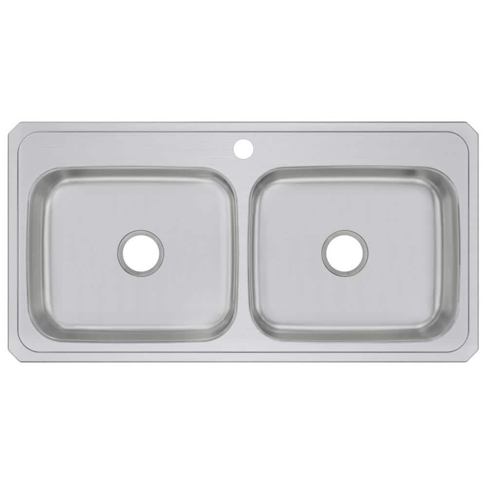 Elkay 47" Stainless Steel Double Basin Drop-in Kitchen Sink