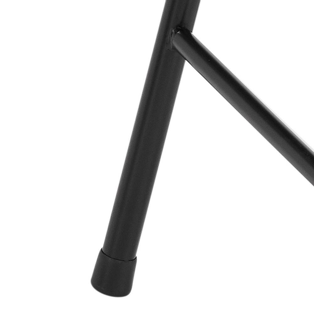 Black Vinyl Armless Metal Reception Folding Chair Set