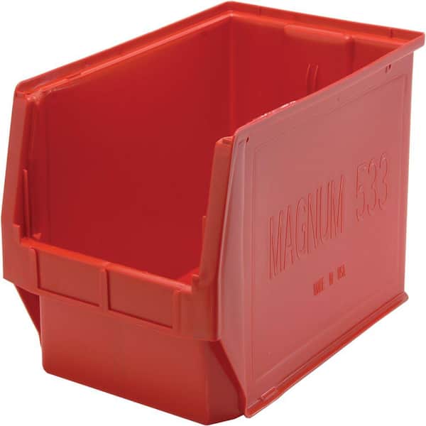 QUANTUM STORAGE SYSTEMS Magnum 13-Gal. Storage Tote in Red (3-Pack)