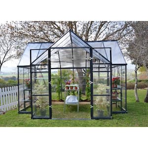Victory Orangery 10 ft. x 12 ft. Gray/Clear Garden Chalet Solarium/ Greenhouse and Conservatory