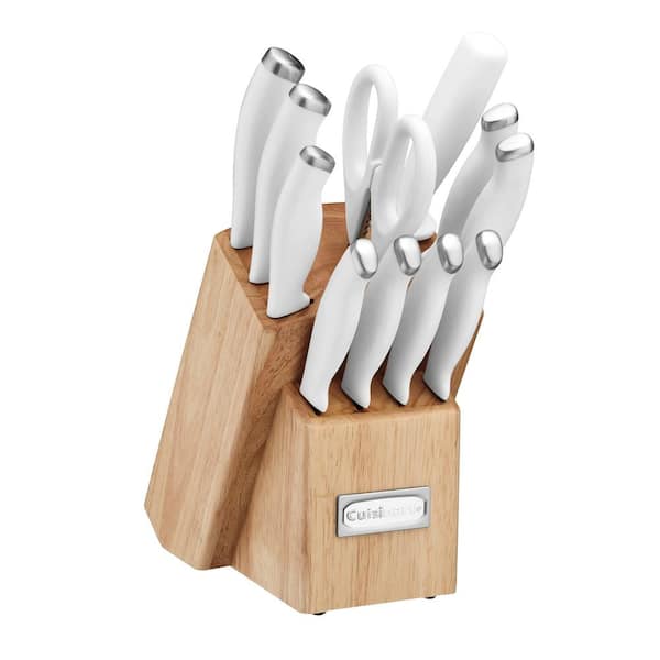 Cuisinart Classic ColorPro Collection 12-Piece Stainless Steel Knife Block  Set in White C77SSW-12P - The Home Depot