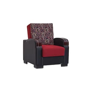 Goliath Collection Red Convertible Armchair with Storage