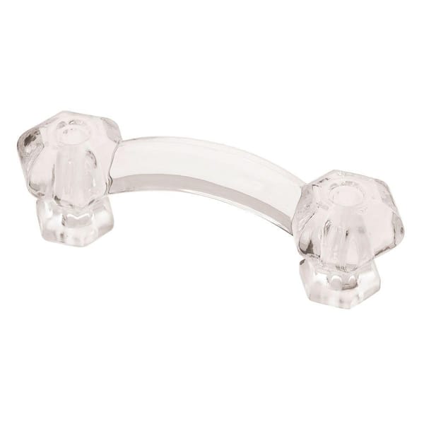 Liberty Victorian Glass 3 in. (76 mm) Clear Cabinet Drawer Bar Pull