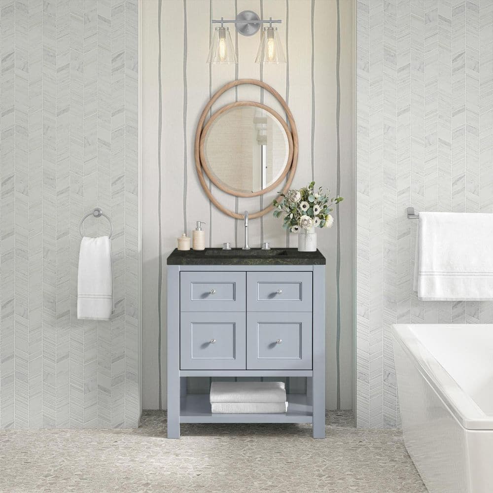 Breckenridge 30.0 in. Single Bath Vanity in Serenity Blue with Phantome Engineered Composite Top price history on PriceWatchPro