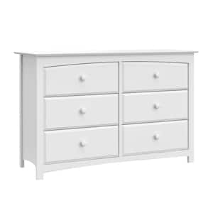 Kenton 6-Drawer White Dresser