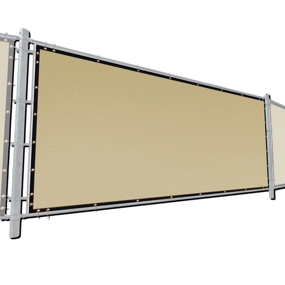 6 ft. x 25 ft. Beige Plastic Mesh Fabric Privacy Fence Screen with Perimeter Stitched Edges and Grommets price history on PriceWatchPro