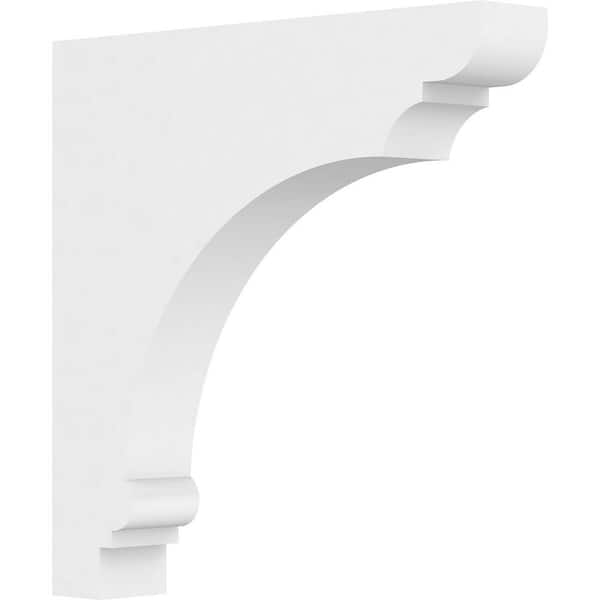 Ekena Millwork 2 in. x 12 in. x 12 in. Standard Hughes Unfinsihed Architectural Grade PVC Bracket