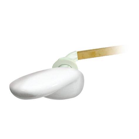 Universal White Plastic and Brass Toilet Tank Lever