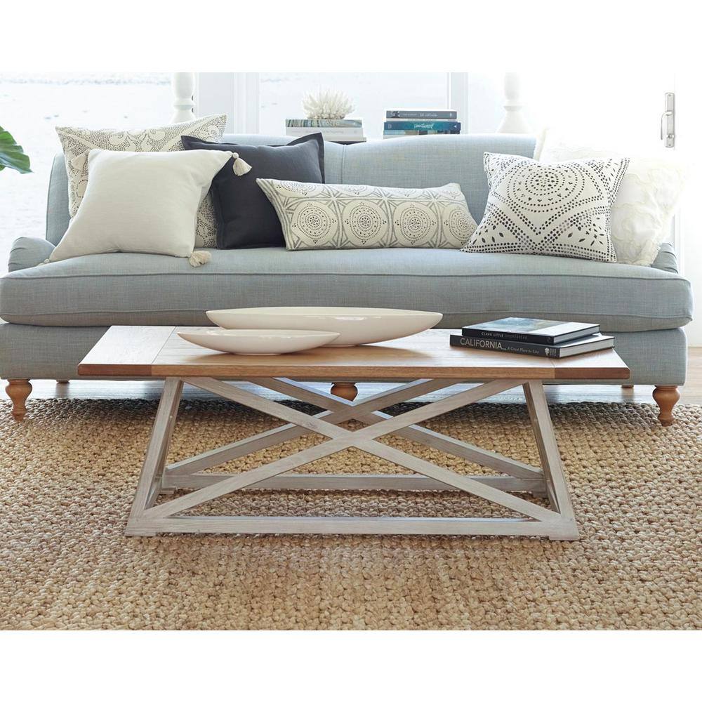 Coastal Haven Two-Tone Ash and Fir Wood Rectangular Coffee Table