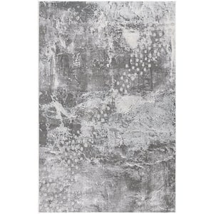 Oasis Blue (5 ft. x 8 ft.) - 5 ft. 3 in. x 7 ft. 6 in. Modern Abstract Area Rug