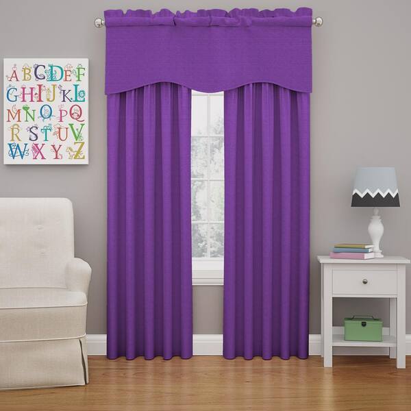 Eclipse Purple Rod Pocket Blackout, Purple Blackout Bedroom Curtains