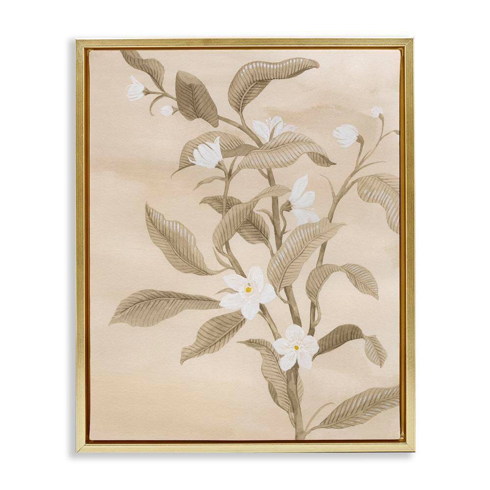 Neutral White Daffodils by Grace Popp Gold Floater Frame Nature Graphic Art Print 31 in. x 25 in. price history on PriceWatchPro