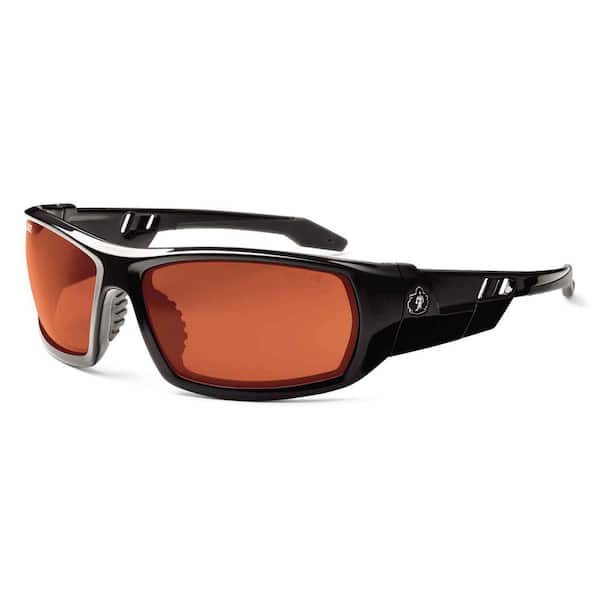 Skullerz Odin Black Polarized Safety Glasses, Tinted Lens - ANSI Certified