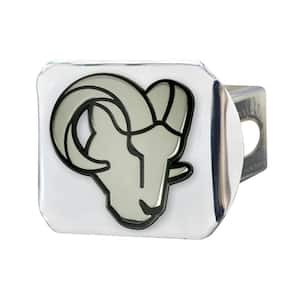 NFL - Los Angeles Rams 3D Chrome Emblem on Type III Chromed Metal Hitch Cover