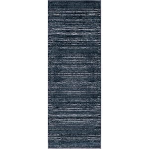 Uptown Collection Madison Avenue Navy Blue 2' 2 x 6' 0 Runner Rug
