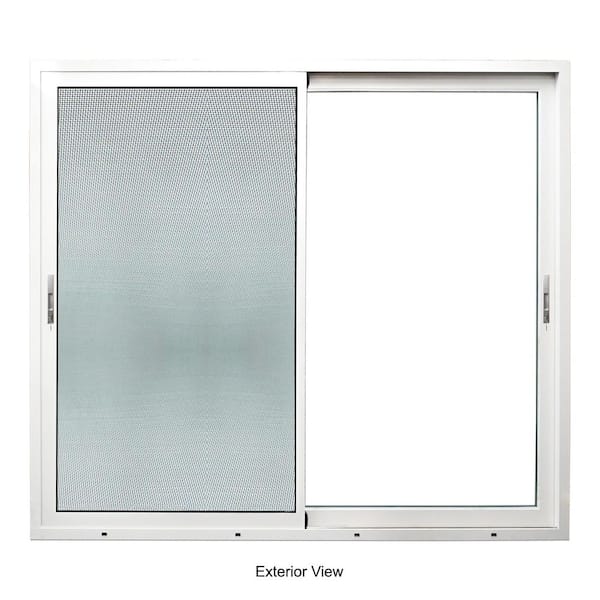 Teza 155 Series 96 in. x 80 in. Gloss White Universal Hand Aluminum Multi-Sliding Door