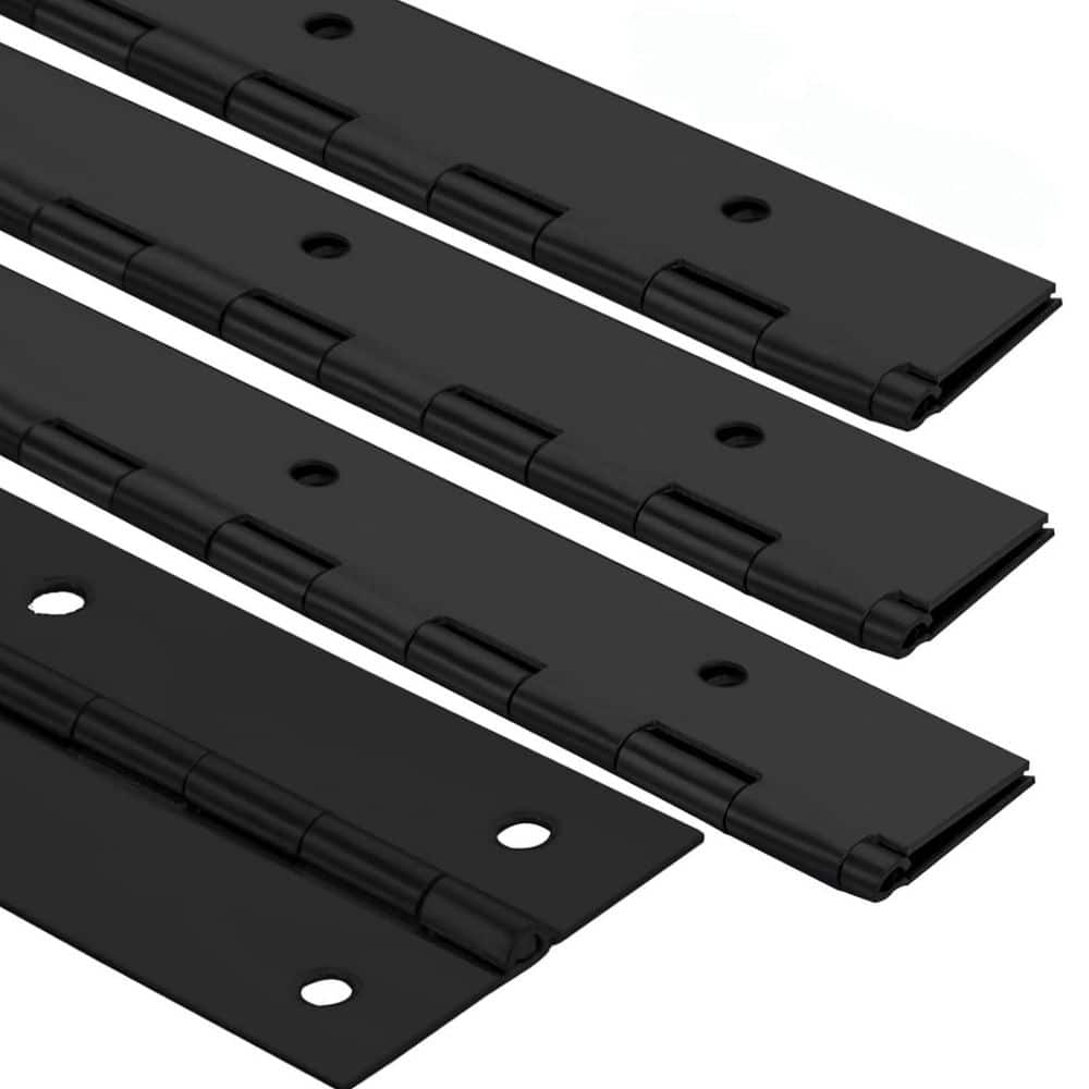 4-Piece Stainless Steel Continuous Piano Hinges Included Holes, 2 x 16 in. Cabinet Case Woodworking Hinges, Black price history on PriceWatchPro