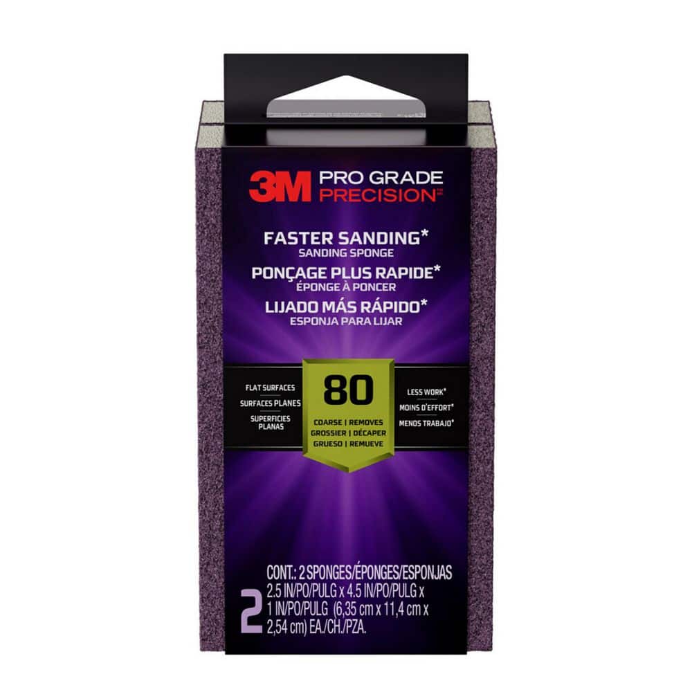 Pro Grade Precision 2 1/2 in. x 4-1/2 in. x 1 in. 80-Grit Coarse Block Sand