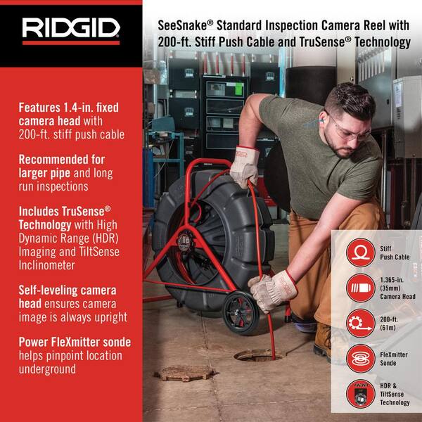 RIDGID SeeSnake Standard Inspection Sewer Camera Reel (200 ft
