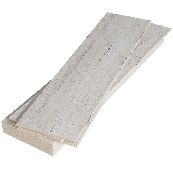 Dundee Deco Falkirk Stirling 1/4 in. x 2-1/8 ft. x 3/5 ft. Sound Absorbing White Wood MDF Decorative Wall Paneling 1-Pack