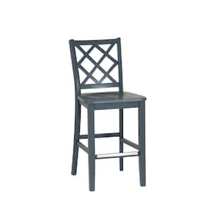 Mori 25.25 in. Seat height Graphite Gray Full back wood frame Counter Stool
