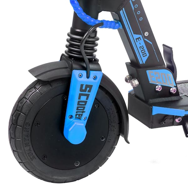 Zeus & Ruta Blue Electric Scooter with Side Lights, Finger