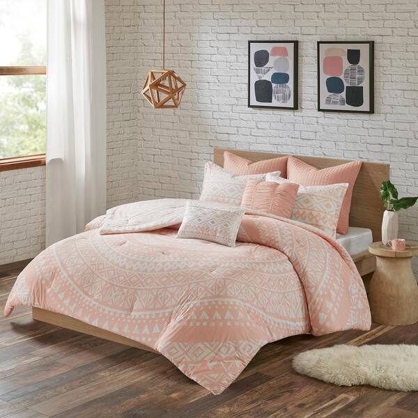 Urban Habitat Cora 7Piece Blush King/California King Cotton Reversible