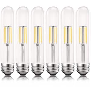 60-Watt Equivalent T9 Dimmable Edison Tube LED Light Bulbs 5Watt UL Listed 4000K Cool White 550 Lumens E26 Base (6-Pack)
