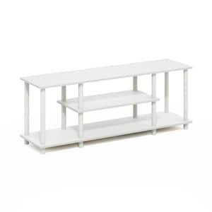 Turn-N-Tube White/White TV Stand Entertainment Center Fits TV's up to 50 in.
