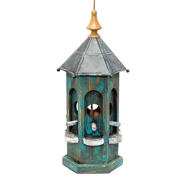 Alpine Corporation 19 in. Tall Blue Artful House